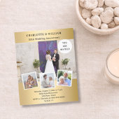 50周年記念結婚金ゴールド写真の招待状