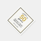 50周年記念結婚金ゴールド応援~50年 スタンダードカクテルナプキン (角)