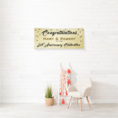 50周年記念結婚金ゴールド披露宴バナー 横断幕 (インサイチュ)