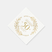 50周年記念結婚金ゴールド植物園 スタンダードカクテルナプキン (角)