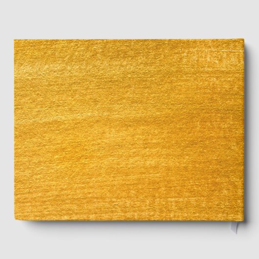 50周年記念結婚金ゴールド赤面ピンクフローラ ゲストブック (裏面)