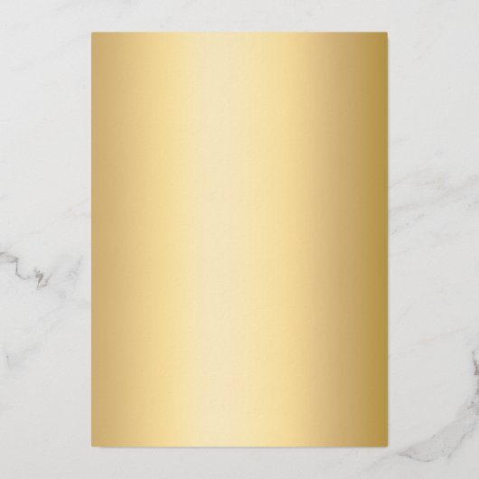 50周年記念結婚金ゴールド黄花模様 箔招待状 (裏面)