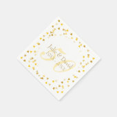 50周年記念結婚金ハート紙吹雪 スタンダードカクテルナプキン (角)