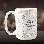 50周年記念結婚金ハート コーヒーマグカップ