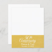 50周年記念結婚金パーソナライズされた金 (正面/裏面)