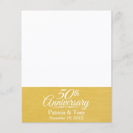 50周年記念結婚金パーソナライズされた金 (正面)