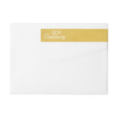 50周年記念結婚金パーソナライズされた金 ラップアラウンドラベル (裏面)