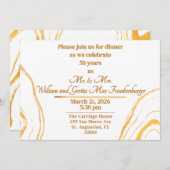 50周年記念結婚金パーティー 招待状 (正面/裏面)