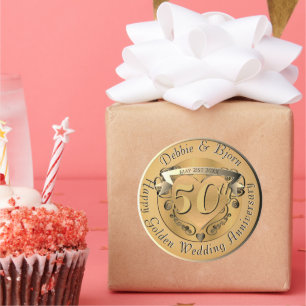 50周年記念結婚金メダリオンコーヒーM ラウンドシール