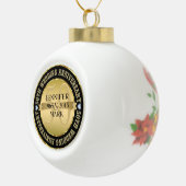 50周年記念結婚金属金ゴールド&ブラック2 セラミックボールオーナメント (右)