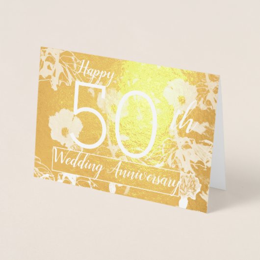 「50周年記念結婚金箔」カード 箔カード (正面)