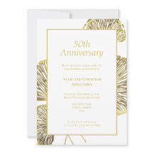 50周年記念結婚金銀杏ビロバ葉