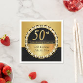 50周年記念結婚金 スタンダードカクテルナプキン (インサイチュ)