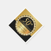 50周年記念結婚金 スタンダードカクテルナプキン (角)