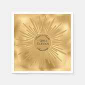 50周年記念結婚金 スタンダードカクテルナプキン (正面)