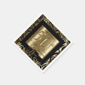 50周年記念結婚金 スタンダードカクテルナプキン (角)