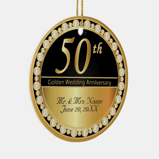 50周年記念結婚金 セラミックオーナメント (右)