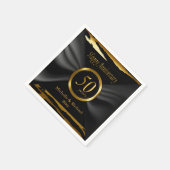 50周年記念結婚金 | ゼブラストライプ スタンダードカクテルナプキン (角)