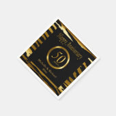 50周年記念結婚金 | ゼブラストライプ スタンダードカクテルナプキン (角)