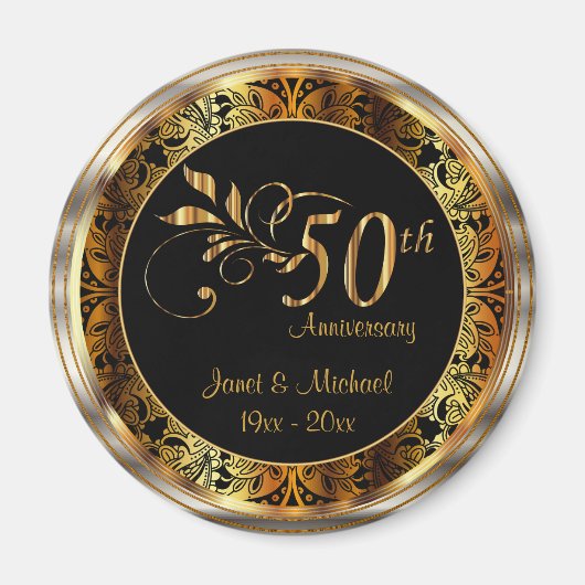 50周年記念結婚金 マグネット (正面)