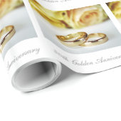 50周年記念結婚金 ラッピングペーパー (ロールコーナー)