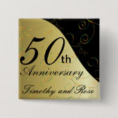 50周年記念結婚金 | DIY名 缶バッジ (正面)