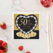 50周年記念結婚金 | DIY文字 スタンダードカクテルナプキン (インサイチュ)