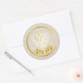 50周年記念結婚金 | DIY文字 ラウンドシール (封筒)