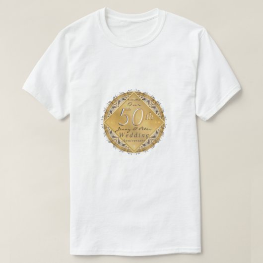50周年記念結婚金 Tシャツ (デザイン正面)