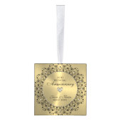 50周年記念結婚黒曼荼羅オン金ゴールド キューブオーナメント (右)