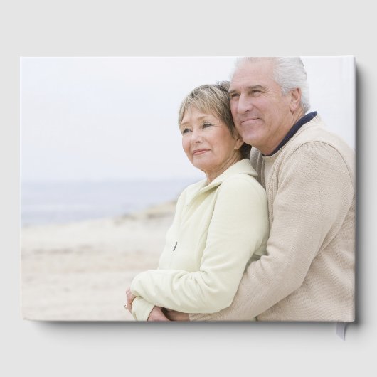 50周年記念結婚4枚の写モダン真コラージュ ゲストブック (裏面)