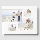 50周年記念結婚4枚の写モダン真コラージュ ゲストブック (正面)