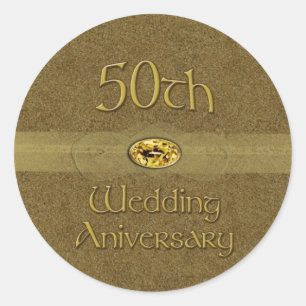 50周年記念結婚 – 金印 ラウンドシール