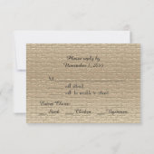 50周年記念結婚RSVPカード、金ゴールド 出欠カード (裏面)