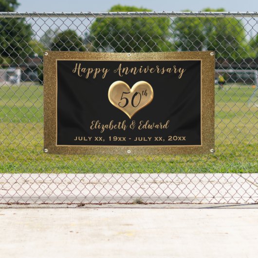 50周年記念金ゴールドの輝き – ぶら下がったのバナー 横断幕 (インサイチュ)