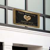 50周年記念金ゴールドの輝き – ぶら下がったのバナー 横断幕 (ビルの外側)