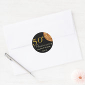 50周年記念金ゴールドアールデコシール ラウンドシール (封筒)