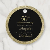 50周年記念金ゴールドグリッターブラックスタイリッシュグラム フェイバータグ (正面)