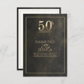 50周年記念金ゴールドダスト応答カード 出欠カード (正面/裏面)