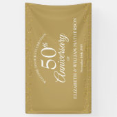 50周年記念金ゴールドダスト紙吹雪へようこそ 横断幕 (縦)