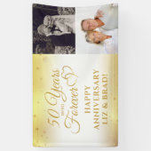 50周年記念金ゴールドハートが永遠に 横断幕 (縦)