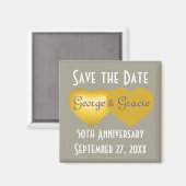 50周年記念金ゴールドハートの保存 マグネット (正面/裏面)