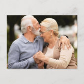 50周年記念金ゴールドハート2 Photo Save the Date 案内ポストカード (裏面)