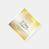 50周年記念金ゴールドハート50年 スタンダードカクテルナプキン (角)