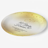 50周年記念金ゴールドハート50年 ペーパープレート (アングル)