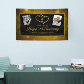 50周年記念金ゴールドハート&フォトバナー 横断幕 (トレードショー)