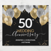 50周年記念金ゴールドバルーン ビールラベル (シングルラベル)