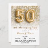 50周年記念金ゴールドフローラ招待状 招待状 (正面/裏面)