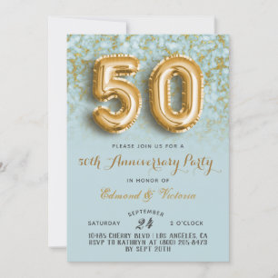 50周年記念金ゴールドフローラ招待状 招待状