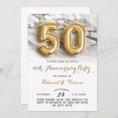 50周年記念金ゴールドフローラ招待状 招待状 (正面/裏面)